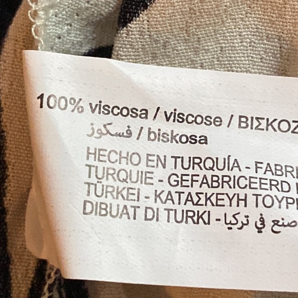 NWT.  Zara Black/Ecru Floral Print Shirt Midi Dress. Size XS. - Picture 9 of 10